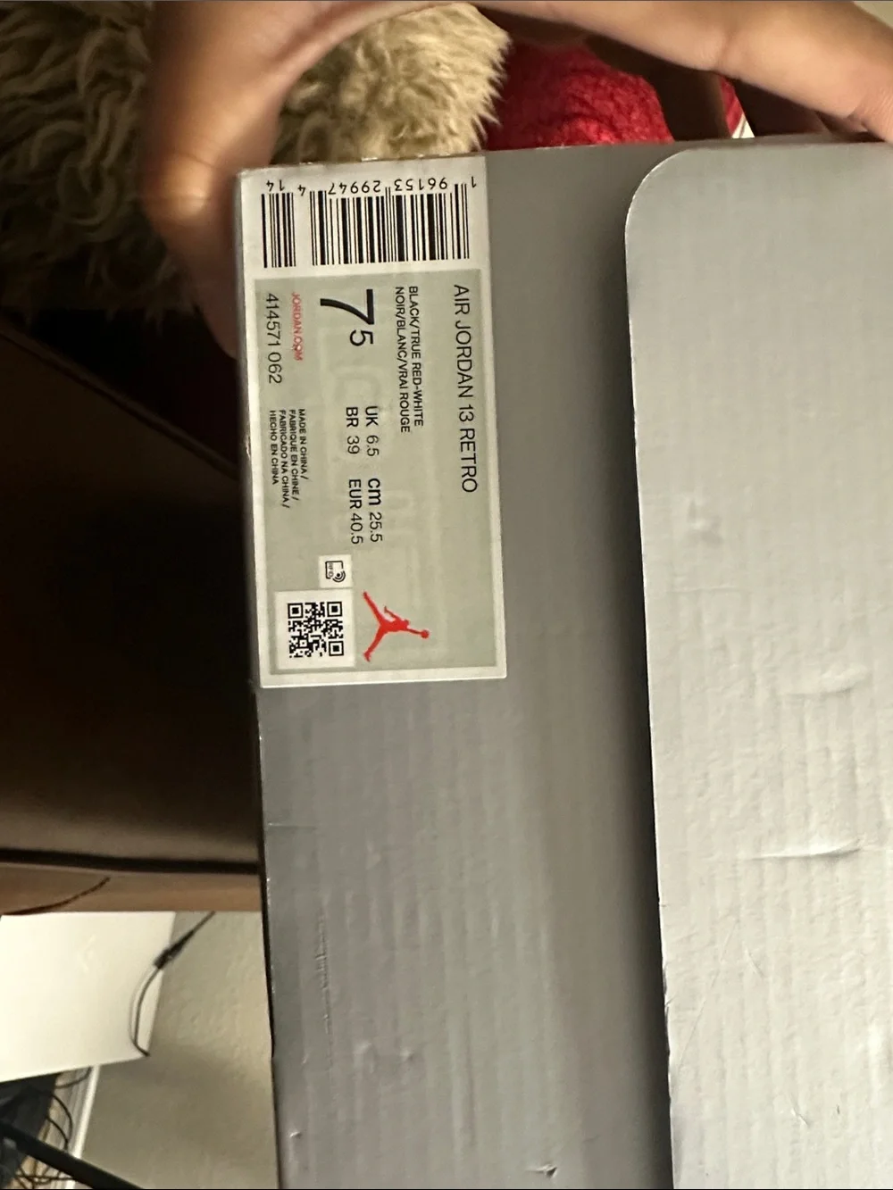 Jordan Men’s Black/White Sneakers with Red Accents